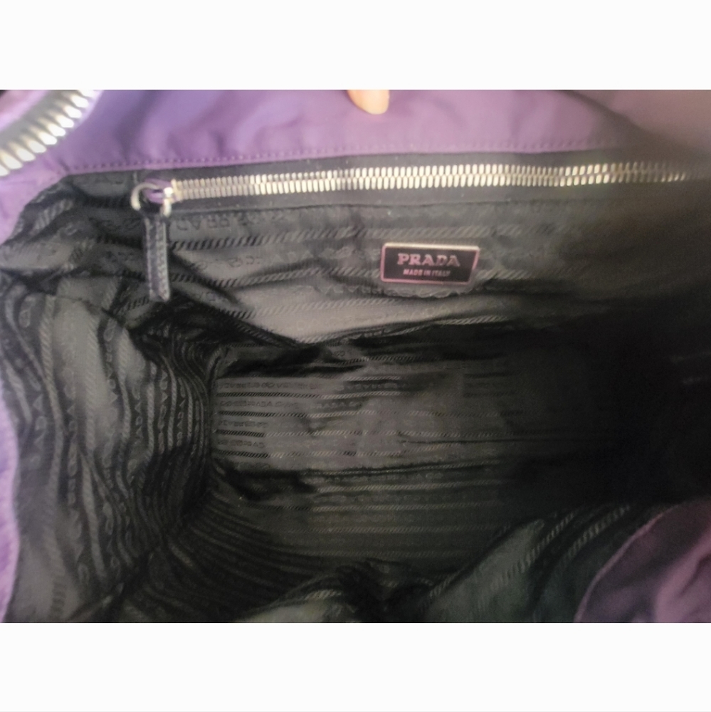 SALE!!!!💯Authentic Prada Tessuto Metallo Vintage Shoulder Bag In Violet - Picture 4 of 4